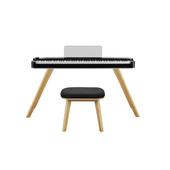 PIANOVA HD300 SB Starry Black - Bundle Piano, Stand et banc