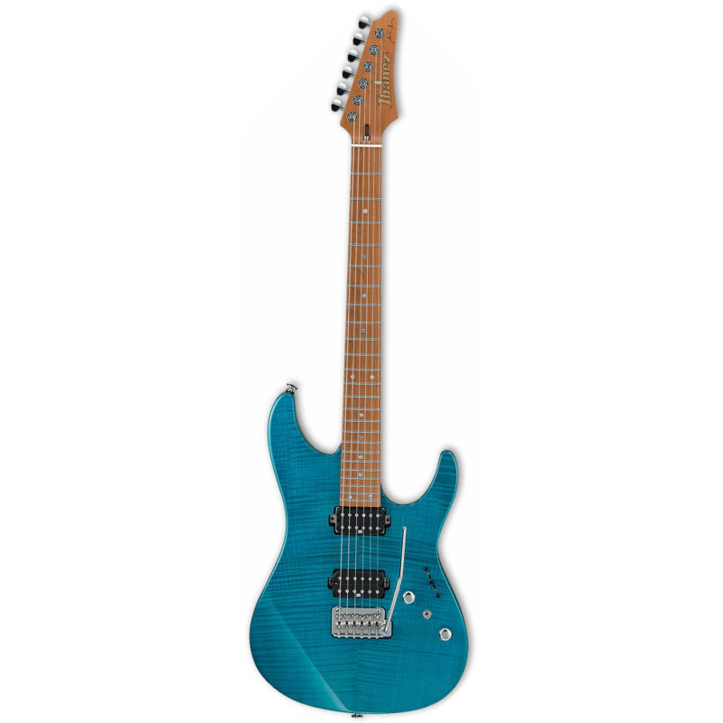 IBANEZ MM1TAB Transparent Aqua Blue Guitare electrique avec valise