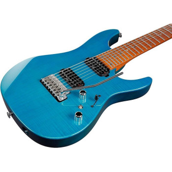 IBANEZ MM1TAB Transparent Aqua Blue Guitare electrique avec valise