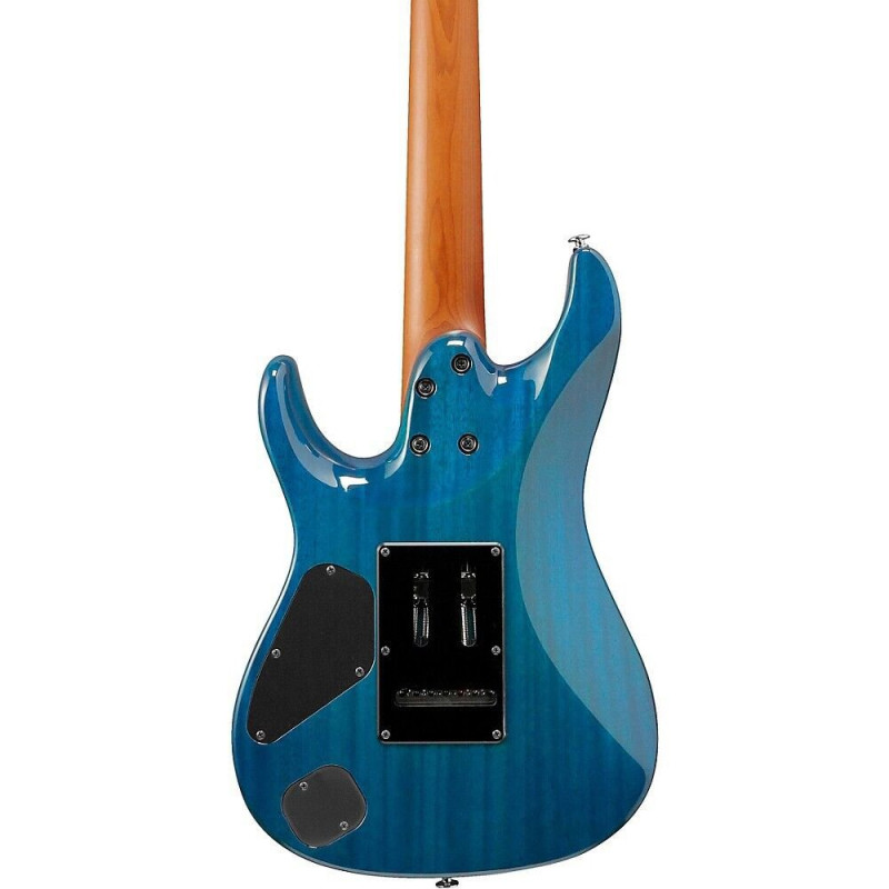 IBANEZ MM1TAB Transparent Aqua Blue Guitare electrique avec valise