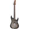 IBANEZ TQM2CUF Charcoal Black Burst Flat Guitare electrique avec valise