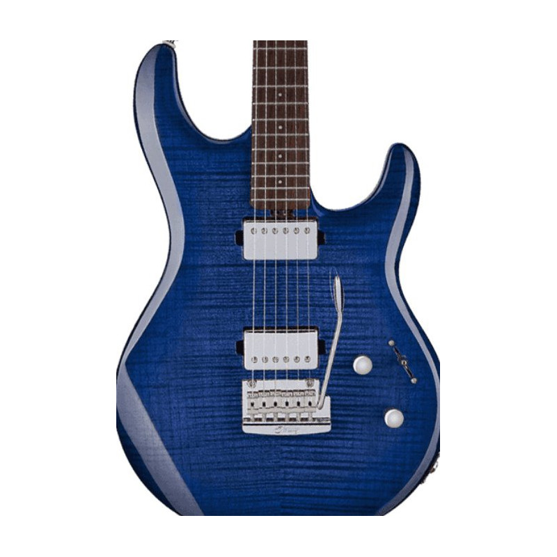 STERLING BY MUSIC MAN LK100-BLB Luke - flame maple blueberry burst