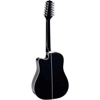 TAKAMINE GD38CE-BLK guitare électro-acoustique gd38ce black 12 cordes + housse
