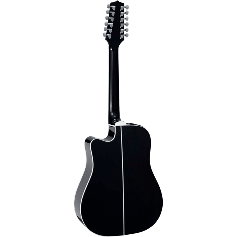 TAKAMINE GD38CE-BLK guitare électro-acoustique gd38ce black 12 cordes + housse