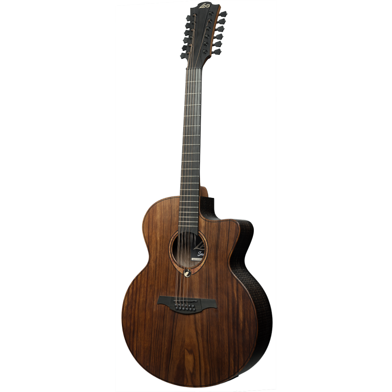 LAG SAUVAGE-J12CE guitare acoustique sauvage jumbo 12 cordes pan coupé électro