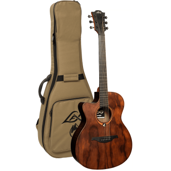 LAG SAUVAGE-L-ACE guitare acoustique sauvage auditorium pan coupé électro gaucher