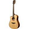 LAG TL118DCE lefty dreadnought cutaway electro