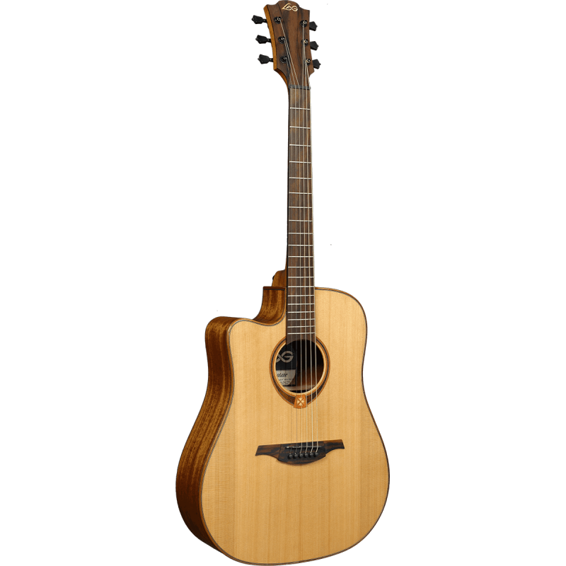 LAG TL118DCE lefty dreadnought cutaway electro