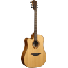 LAG TL118DCE lefty dreadnought cutaway electro