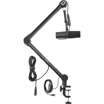 GATOR FRAMEWORKS GFWMICBCBM4000 support de micro de bureau professionnel avec voyant "on-air"