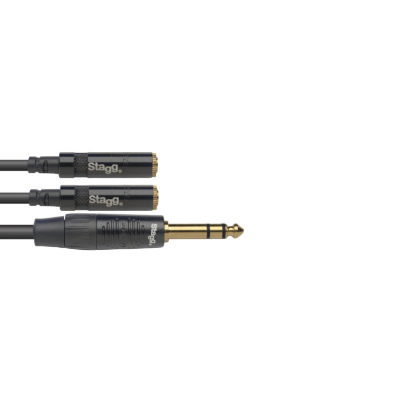 STAGG NYA010/PS2MJSR série n cable y mini jack/jack (m/f) stéréo 10 cm