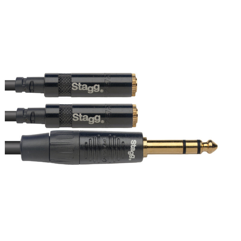 STAGG NYA010/PS2MJSR série n cable y mini jack/jack (m/f) stéréo 10 cm