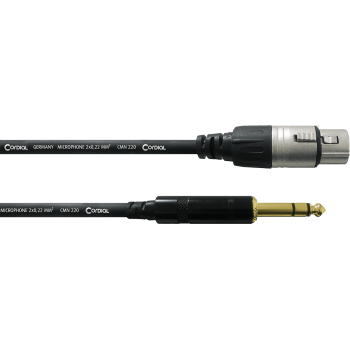 CORDIAL CFM1.5FV câble audio xlr femelle/jack mâle stéréo 1,5 m