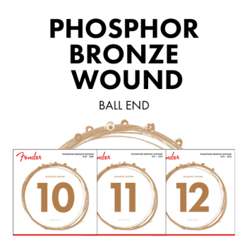 FENDER Phosphor Bronze Acoustic Guitar Strings Ball End 60XL .010-.048 Gauges 6