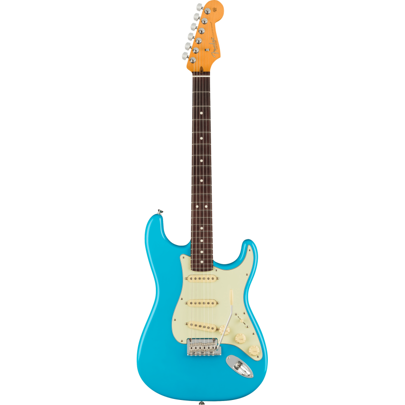 FENDER American Professional II Stratocaster touche palissandre Miami Blue - Déstockage