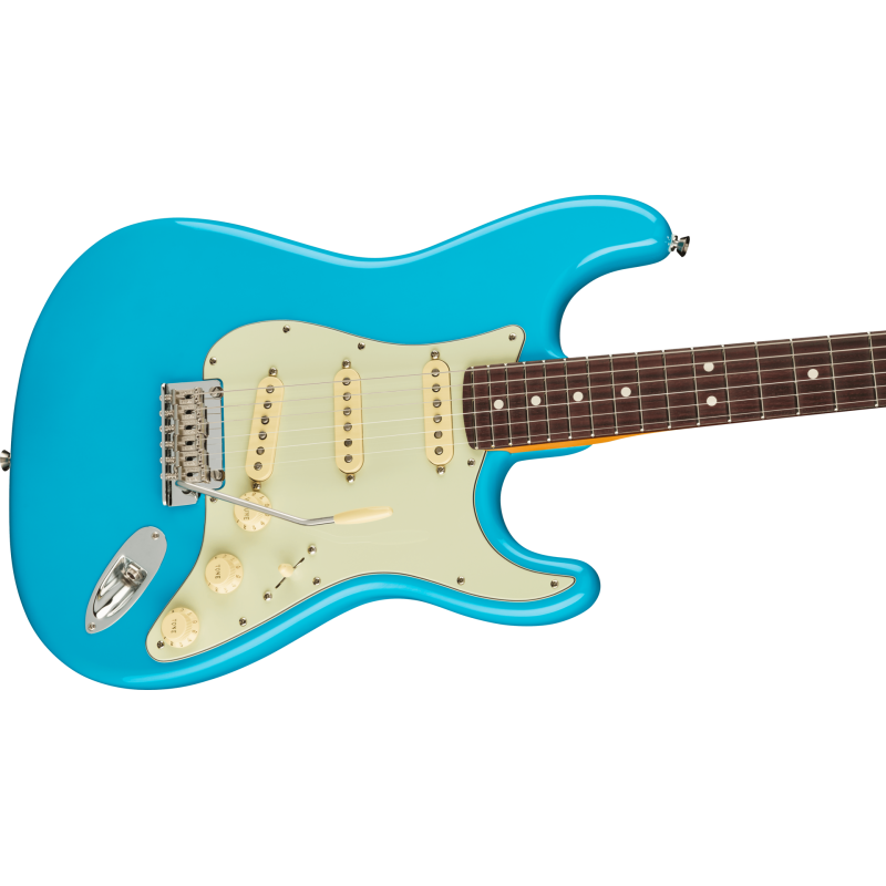 FENDER American Professional II Stratocaster touche palissandre Miami Blue - Déstockage