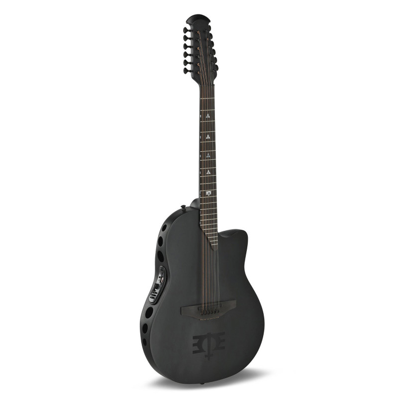 ADAMAS 1598-MEIII Melissa Etheridge Signature Mid Cutaway 12-cordes Black Satin