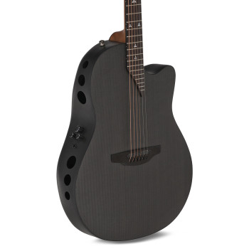 ADAMAS Guitare électro-acoustique 156SP-5-G Evolution Series Deep Cutaway Noir carbone naturel