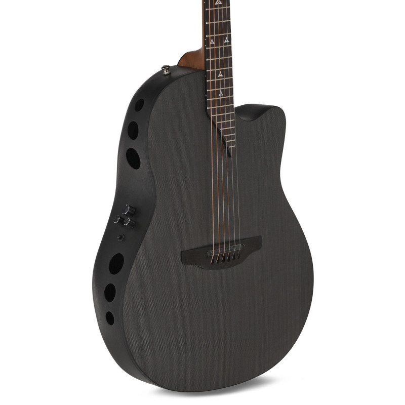 ADAMAS Guitare électro-acoustique 156SP-5-G Evolution Series Deep Cutaway Noir carbone naturel
