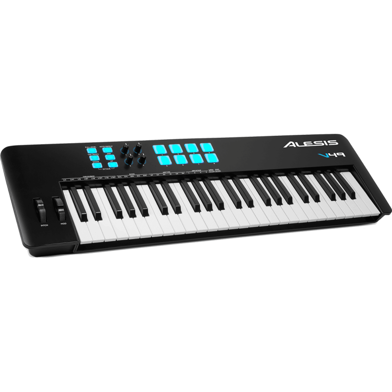 ALESIS V49MKII clavier-maître usb midi 49 notes 8 pads 4 potentiomètres arpégiateur
