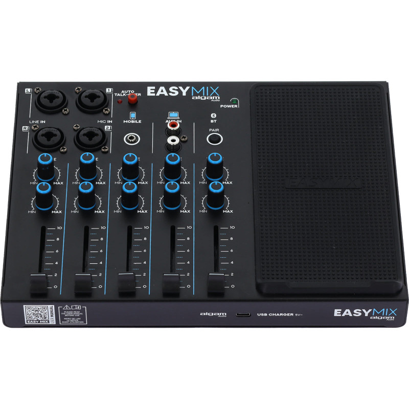 ALGAM AUDIO EASYMIX console de mixage 5 canaux sans fil talkover