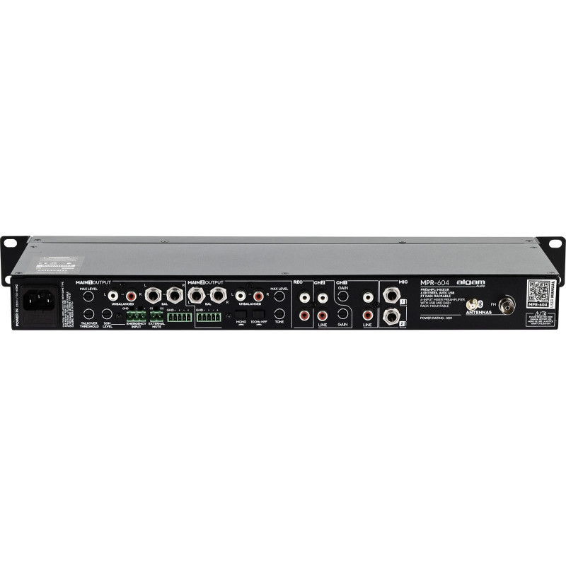 ALGAM AUDIO MPR-604 préampli/mixeur 6 entrées usb fm rackable