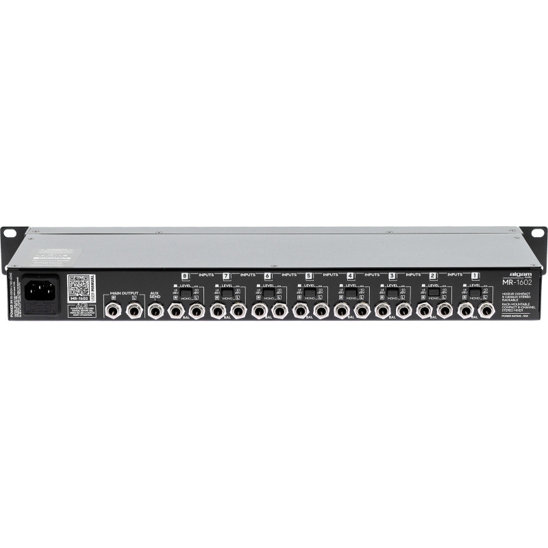ALGAM AUDIO MR-1602 mixeur compact 8 canaux stéréo rackable