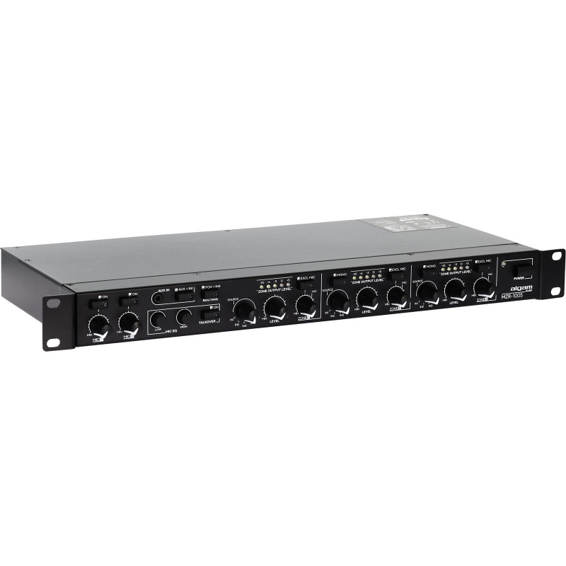 ALGAM AUDIO MZR-1005 mixeur/zoneur 5 entrées stéréo 2 + 1 zones rackable
