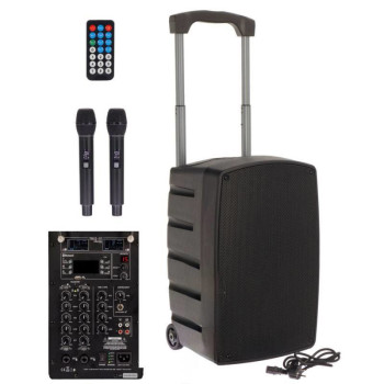ALGAM AUDIO TR12-BT Enceinte trolley 12" 350W sur batterie, 2 micros HF