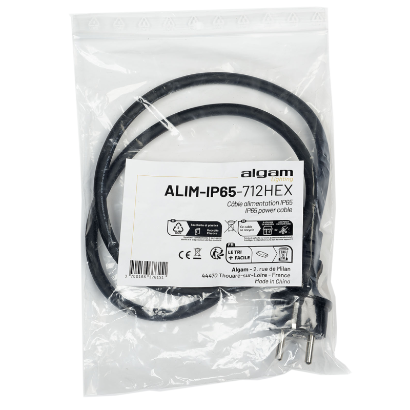 ALGAM LIGHTING ALIM-IP65-712HEX câble d'alimentation ip65 1,5 mm² pour ip par 712 hex