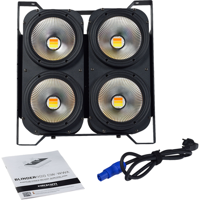ALGAM LIGHTING BLINDER400CW-WWA blinder led cob 4x 100w blanc chaud/froid