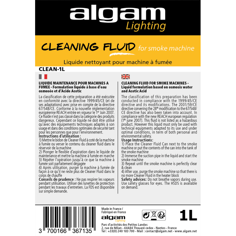 ALGAM LIGHTING CLEAN-1L liquide cleaner 1l