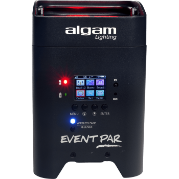 ALGAM LIGHTING EVENTPAR par sur batterie 6 led 12w rgbwauv ir et dmx sans-fil