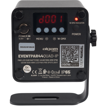 ALGAM LIGHTING EVENTPAR44-QUAD-IP par sur batterie 4 led 4w rgb+ww ir dmx sans fil ip65