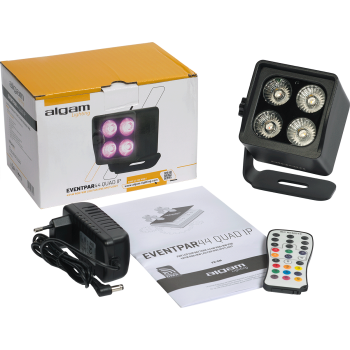 ALGAM LIGHTING EVENTPAR44-QUAD-IP par sur batterie 4 led 4w rgb+ww ir dmx sans fil ip65