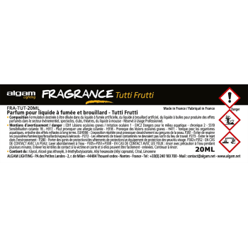 ALGAM LIGHTING FRA-TUT-20ML parfum fumée-brouillard tuttifrutti 20ml