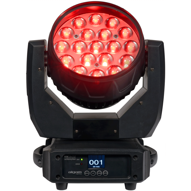 ALGAM LIGHTING MW19X15Z lyre wash zoom 19 x 15w leds 4 en 1