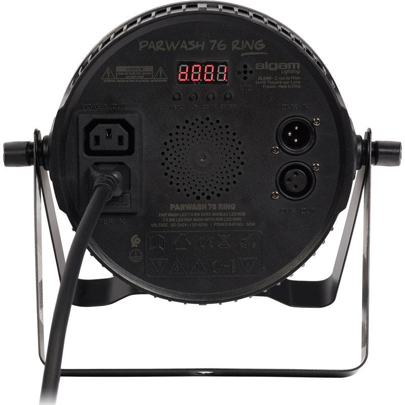 ALGAM LIGHTING PARWASH76-RING par wash 7x 6w + anneau led