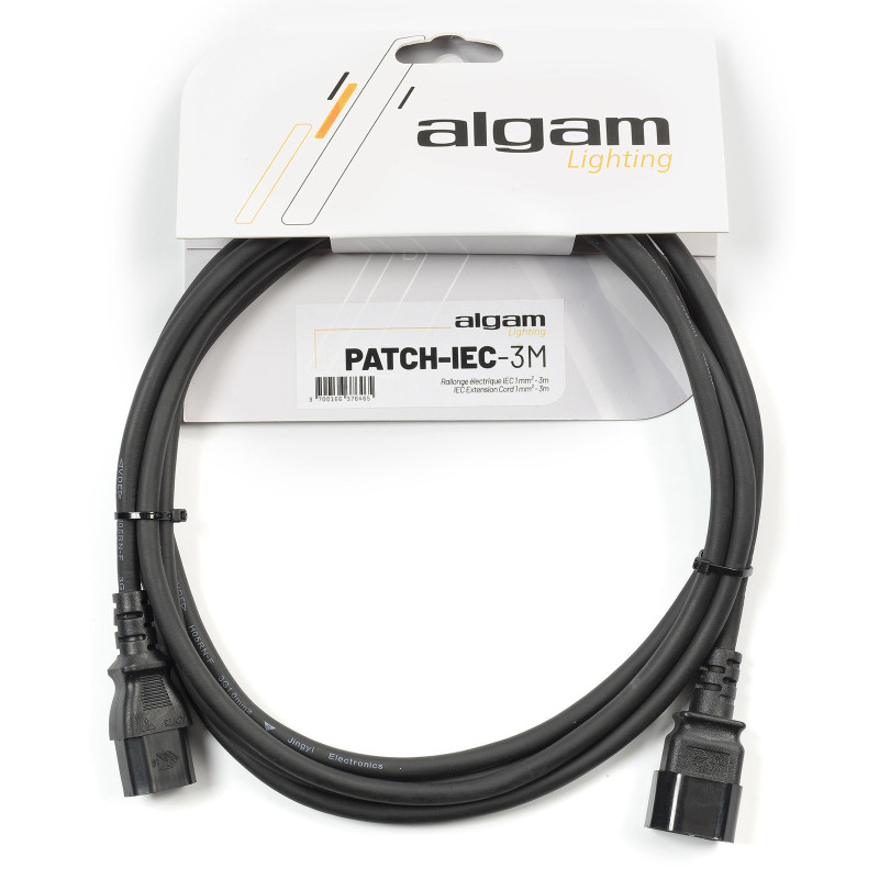 ALGAM LIGHTING PATCH-IEC-3M rallonge électrique iec 1 mm² - 3 m
