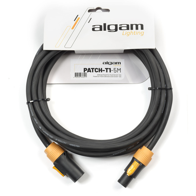 ALGAM LIGHTING PATCH-T1-5M rallonge powercon true1 1,5 mm² - 5 m