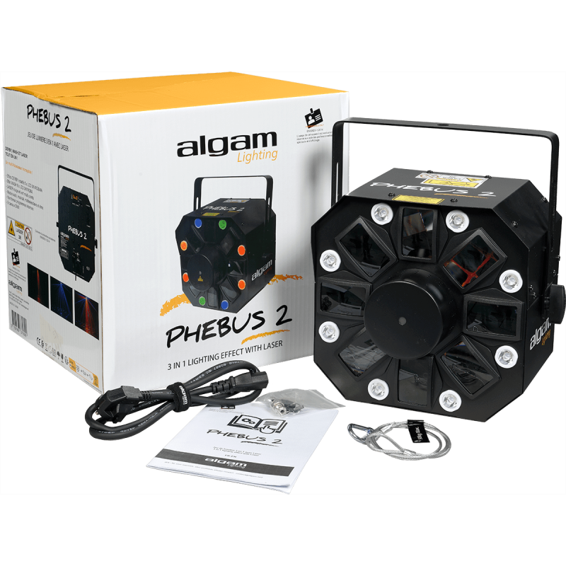 ALGAM LIGHTING PHEBUS2 projecteur led laser 8 têtes rotatives multifonction