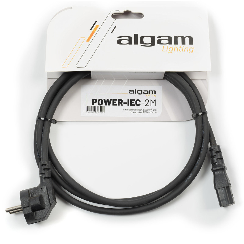 ALGAM LIGHTING POWER-IEC-2M câble d'alimentation iec 1 mm² - 2 m