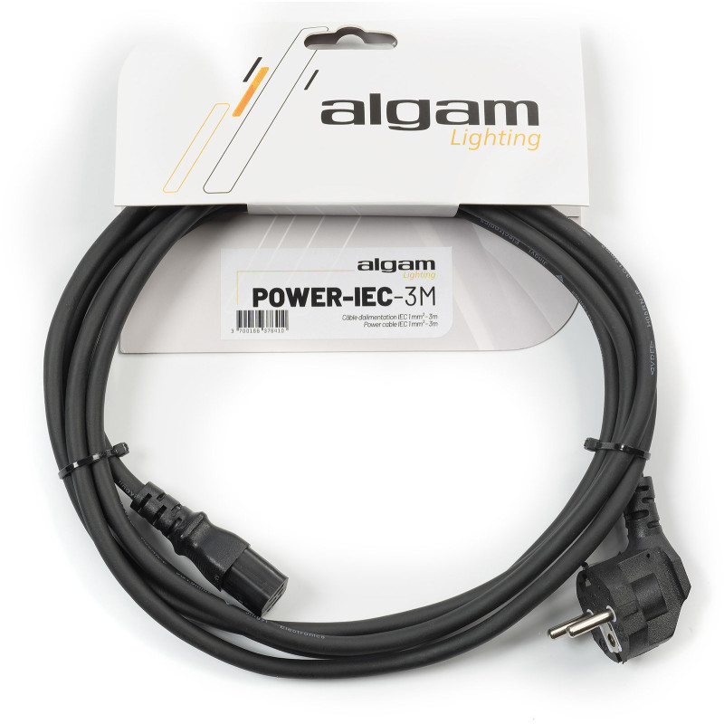 ALGAM LIGHTING POWER-IEC-3M câble d'alimentation iec 1 mm² - 3 m