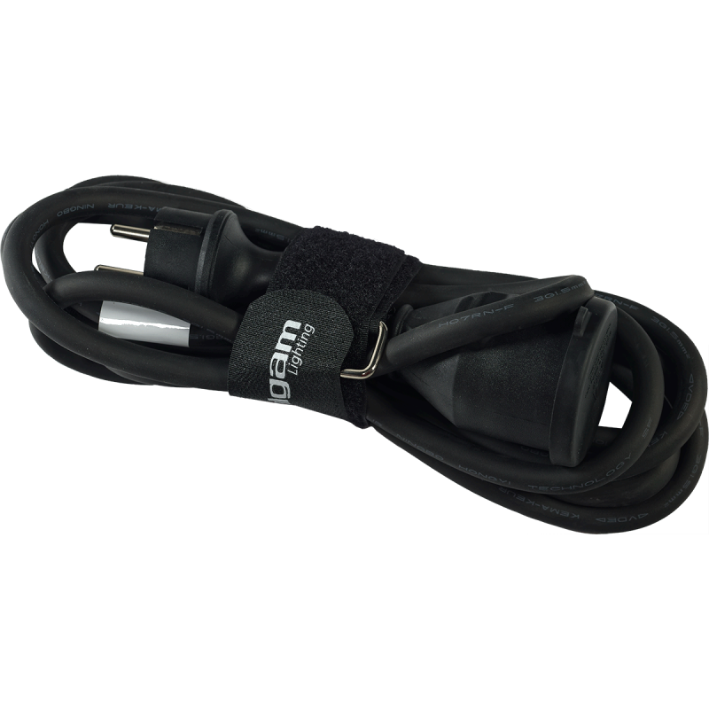 ALGAM LIGHTING PRO-IP315-3M rallonge ip44 prise ce h07rn-f 3g1,5mm² - 3m noir