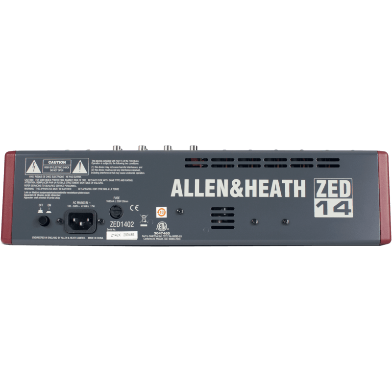 ALLEN & HEATH ZED-14 table de mixage zed-14