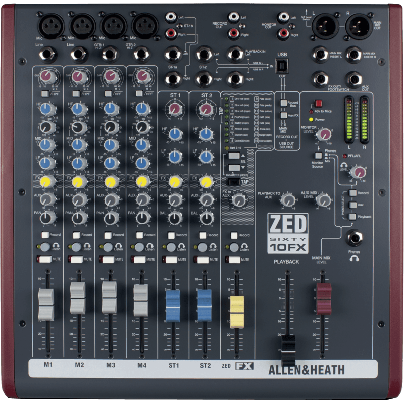 ALLEN & HEATH ZED60-10FX table de mixage zed60-10fx