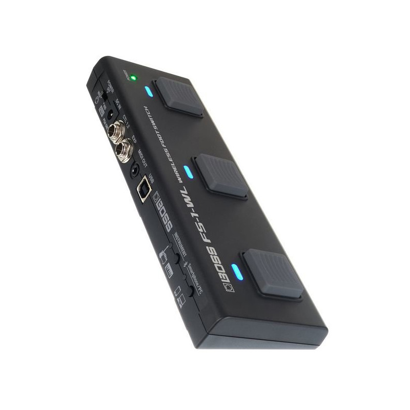 BOSS FS-1-WL wireless 3 button footswitch avec midi and smart device / tablet control functions