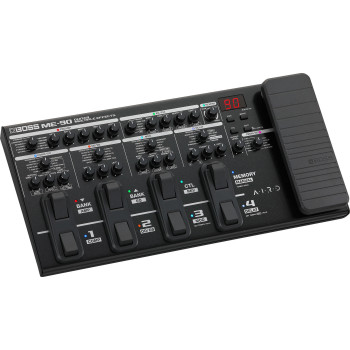 BOSS ME-90 hands-on guitar processor avec a compact design and premium boss amps and effects derived from the gt-1000