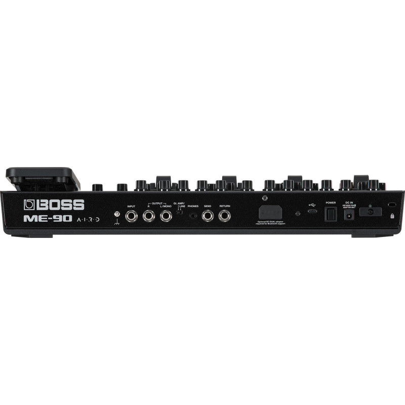 BOSS ME-90 hands-on guitar processor avec a compact design and premium boss amps and effects derived from the gt-1000