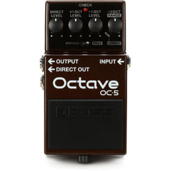 BOSS OC-5 polyphonic octave pedale pour guitar and bass avec “vintage oc-2“ mode